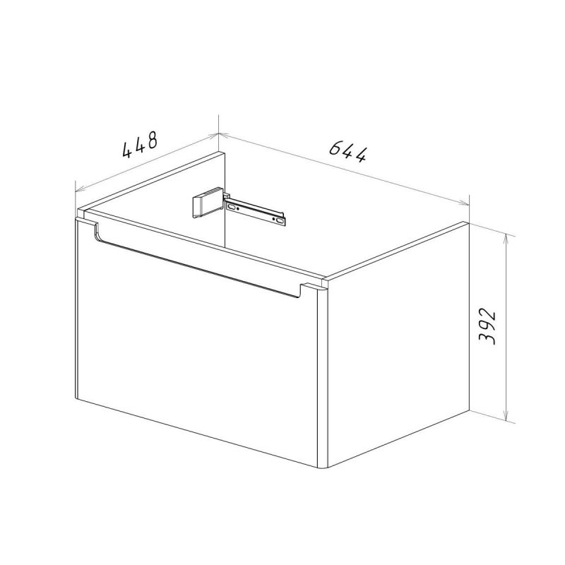 Тумба под раковину подвесная Lemark BUNO MINI LM05BM70T, 70 см