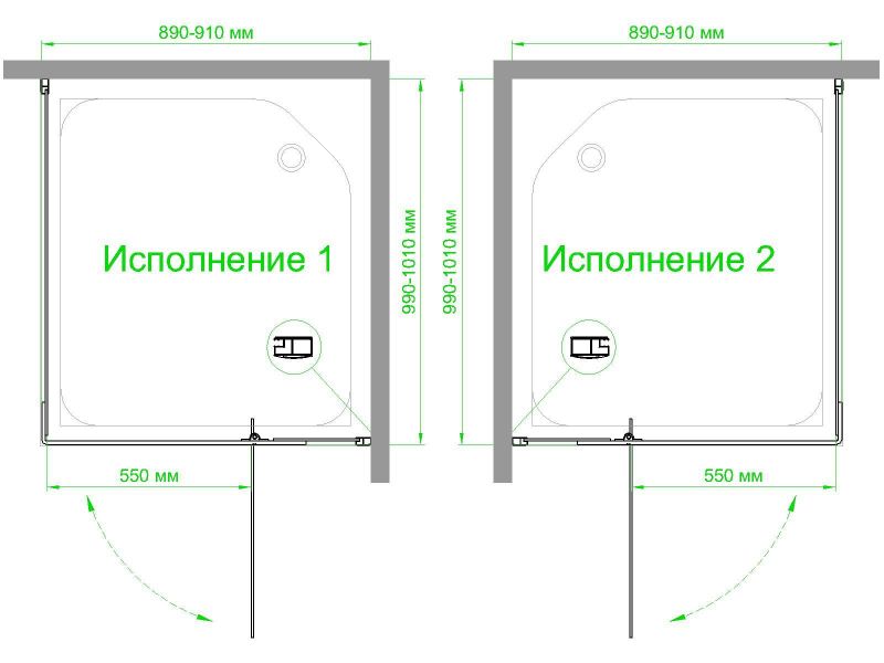 Душевой уголок Royal Bath RB HPVD-C, 100х90 см фото 4