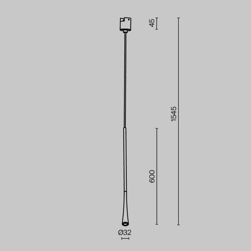 Трековый подвесной светильник Maytoni Waist TR168-1-7W3K-M-B