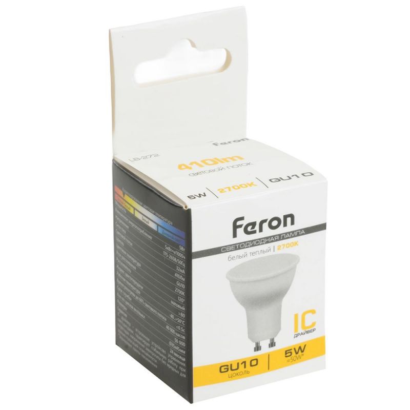 Лампа светодиодная Feron LB-272 MR11 GU10 5W 175-265V 2700K 51221 фото 6