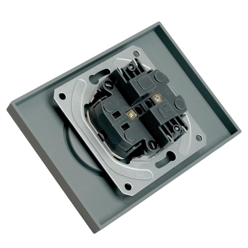 Розетка двухместная Stekker Эмили с защитной шторкой 250В, 16А, RST16-5116-10 платиново-серая, soft touch  49955 фото 8