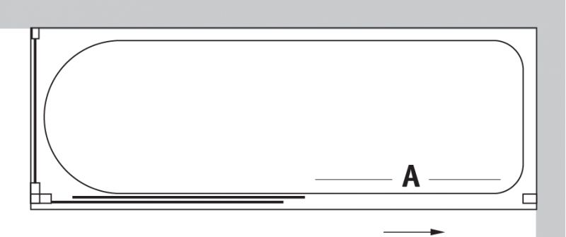 Ограждение на ванну раздвижное Vegas Glass ZV+ZVF NOVO 180x90 01 01, профиль белый, стекло прозрачное фото 3