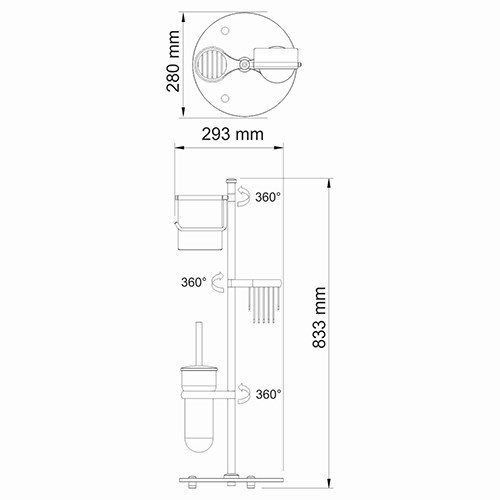 Стойка напольная WasserKRAFT Ammer K-1236 фото 3