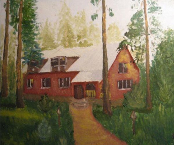 Картина "Дом, в котором я живу" Ирина Гвоздецкая