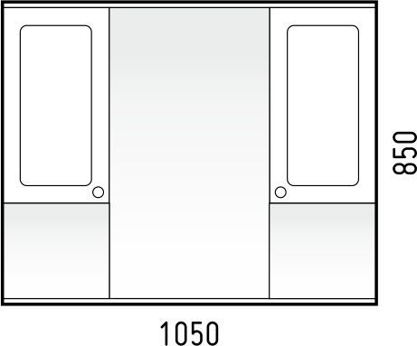 Зеркальный шкаф Corozo Прованс SD-00000469 105х85 см с подсветкой