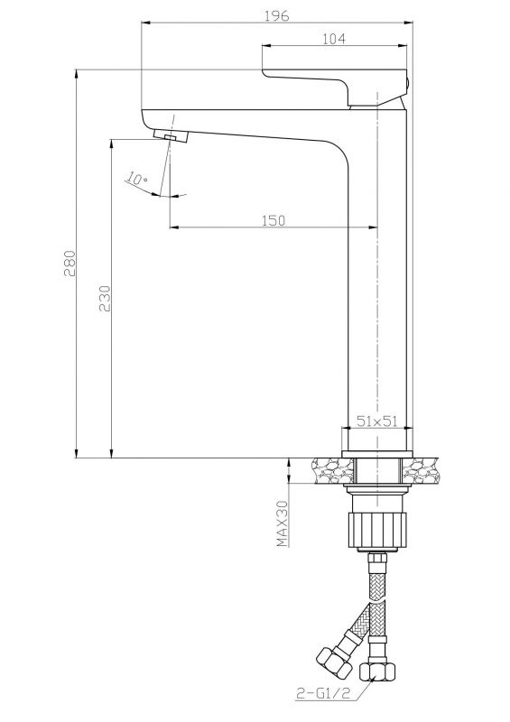 Смеситель для раковины ESKO Berlin BR25