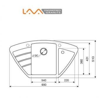 Мойка Lava A2.LAV черный металлик фото 3