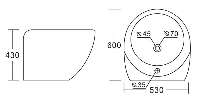 Раковина CeramaLux N 1012