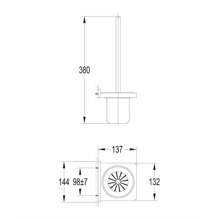 Ершик подвесной OMNIRES DARLING DA70620BL (черный BLH)