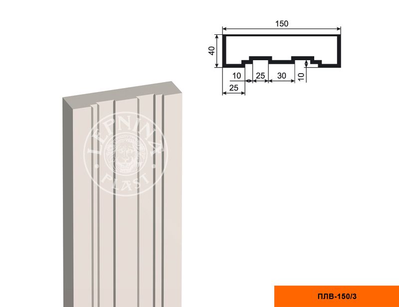 Пилястра составная Lepninaplast ПЛВ-150/3