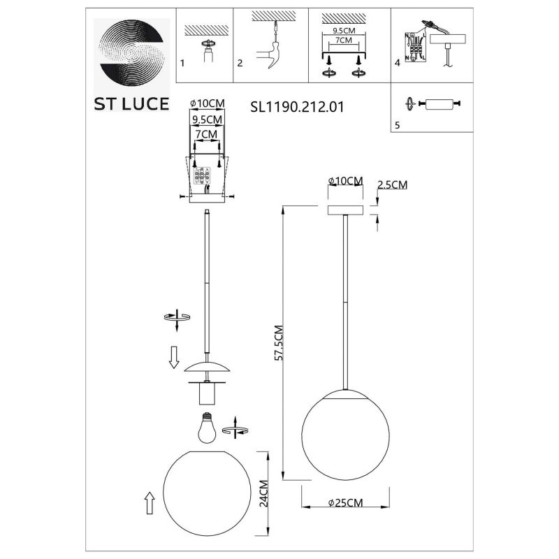 Светильник потолочный ST Luce CASSIUS SL1190.212.01