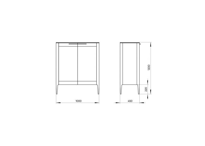 Витрина стеклянная Ellipsefurniture Type TY010208010101