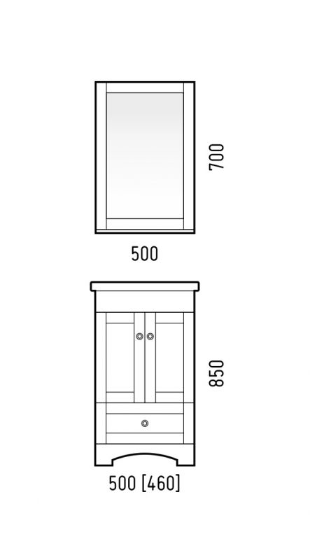 Тумба под раковину Corozo Техас SD-00000994 50 см