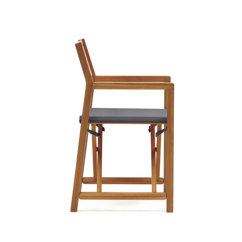 Складной стул черного цвета с основанием из массива акации Thianna  La Forma (ex Julia Grup) BD-2607626