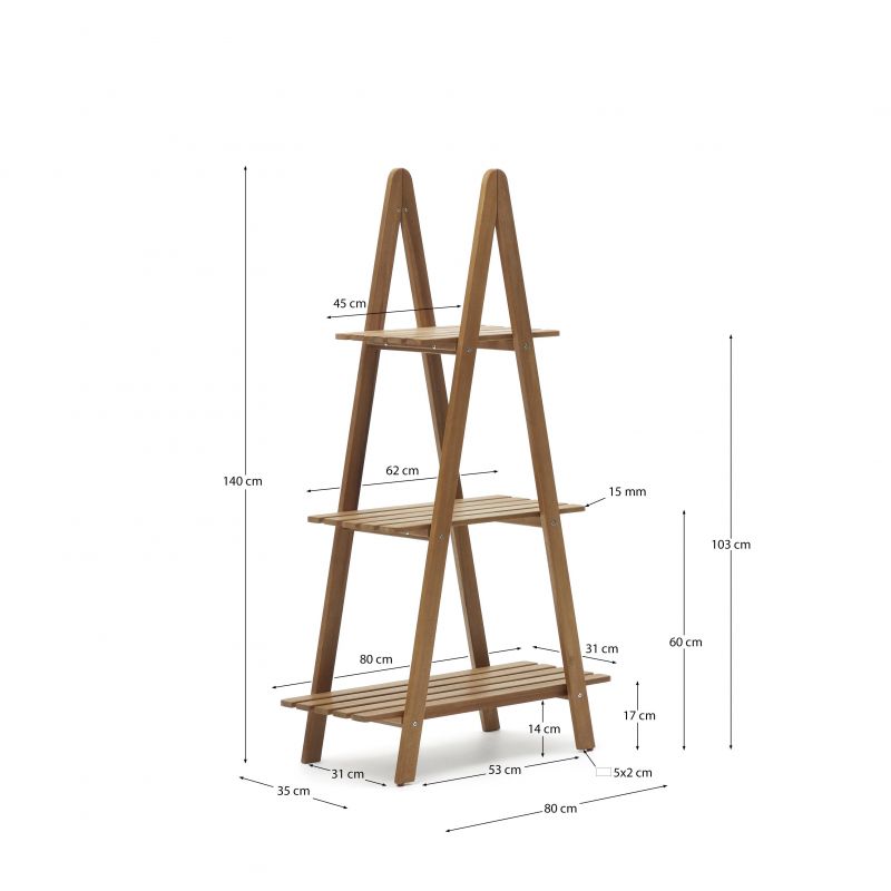 Уличный стеллаж из массива акации 80 x 140 см Victora  La Forma (ex Julia Grup) BD-2607640