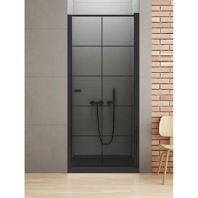 Дверь в нишу New Trendy NEW SOLEO BLACK 70x195 D-0275A черный