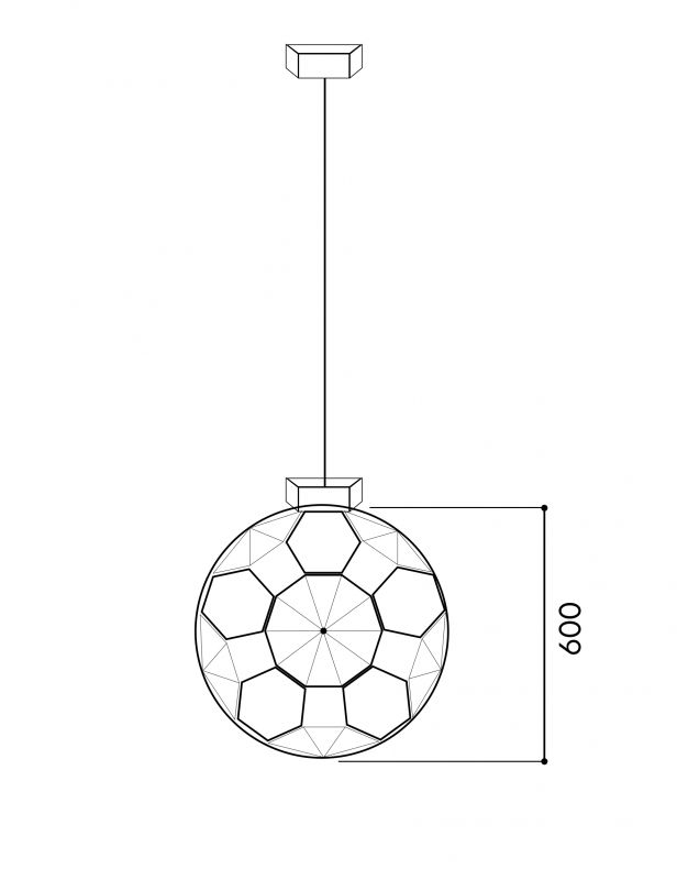 Светильник Singularis craft Sphere600 белый глянец 600*600*600 фото 7