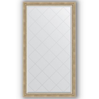 Зеркало с гравировкой в багетной раме 93x168 Evoform EXCLUSIVE-G BY 4390 состаренное серебро с плетением