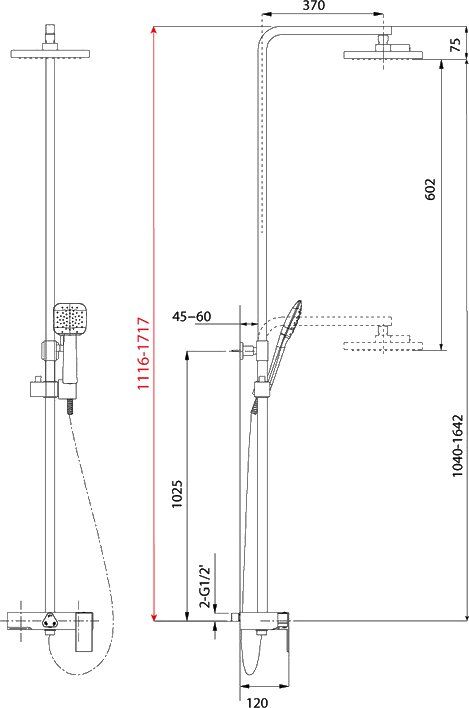 Душевая стойка Lemark Tropic LM7005C