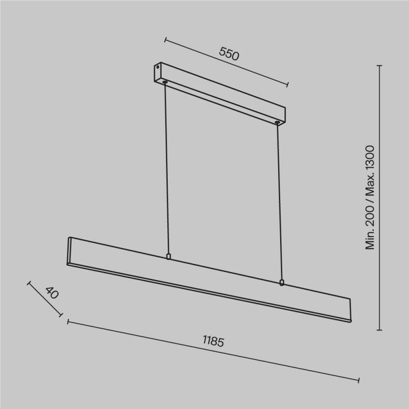 Светильник подвесной Maytoni Step P010PL-L30B