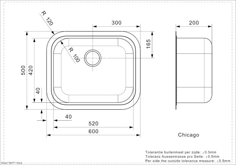 Кухонная мойка Reginox Chicago L OKG lux 37976 фото 2