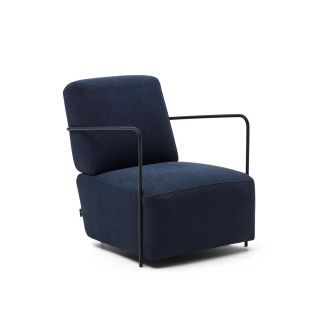 Кресло синего цвета и металла с черной отделкой Gamer  La Forma (ex Julia Grup) BD-2607735
