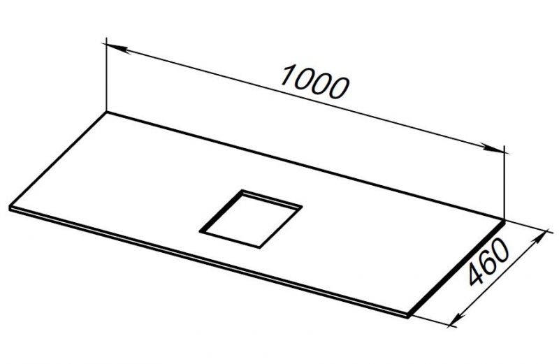 Столешница Allen Brau Infinity 100 1.21012.GR-S графит структ