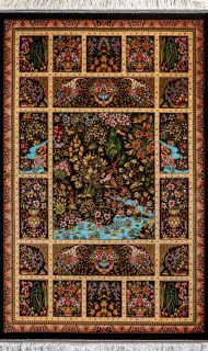 Иранский ковер из шёлка и модала Carpet «MASTERPIECE QUM» 008-24-GOLROKH-Q174 80 x 121 см