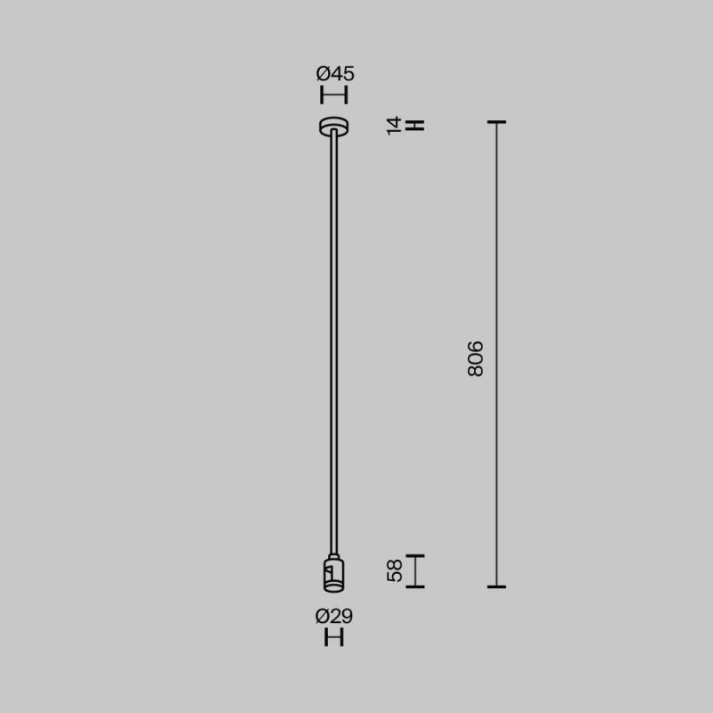 Крепление потолочное одинарное Maytoni Accessories for tracks Flarity TRA159C-SL1-B