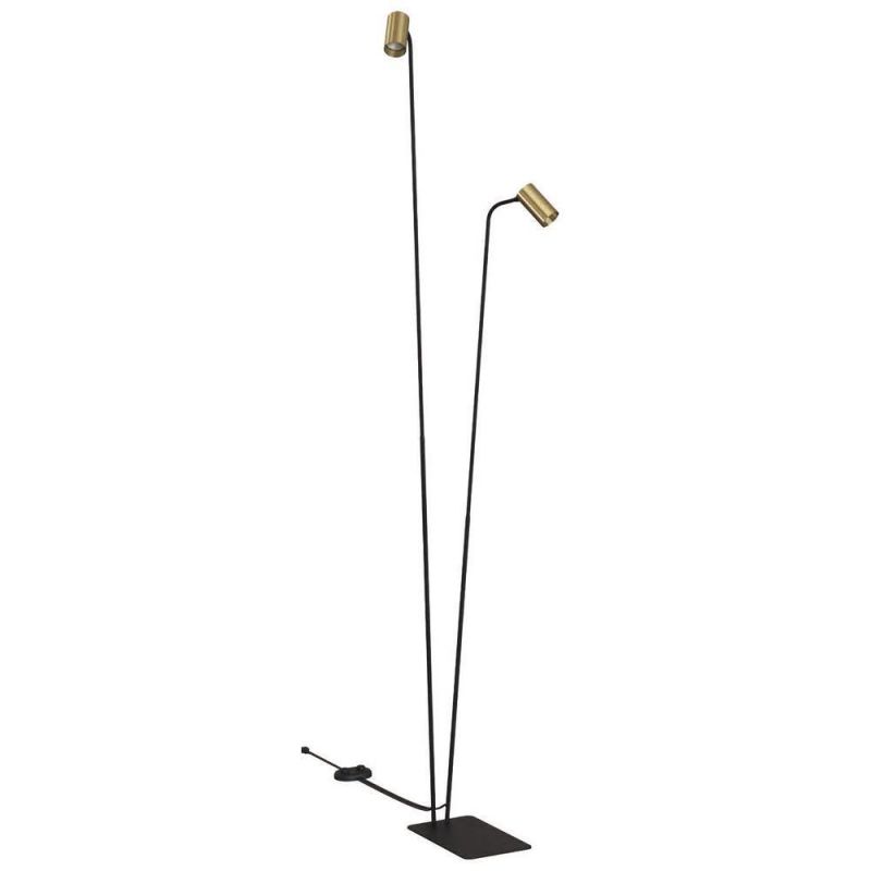 Торшер Nowodvorski Mono Black/Brass GU10 20W 7712 фото 1