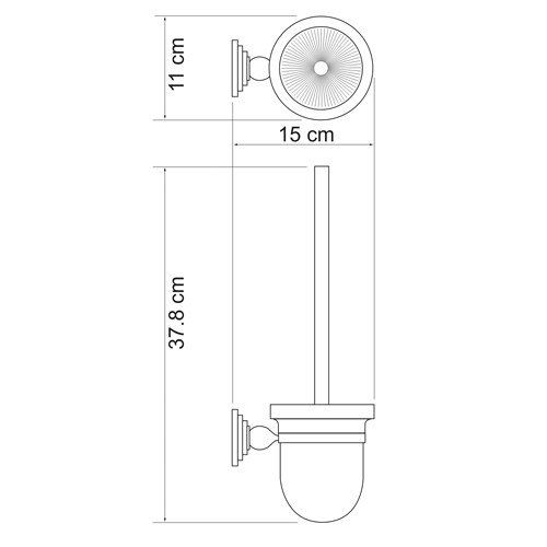 Щетка для унитаза WasserKRAFT Ammer K-7027 фото 3