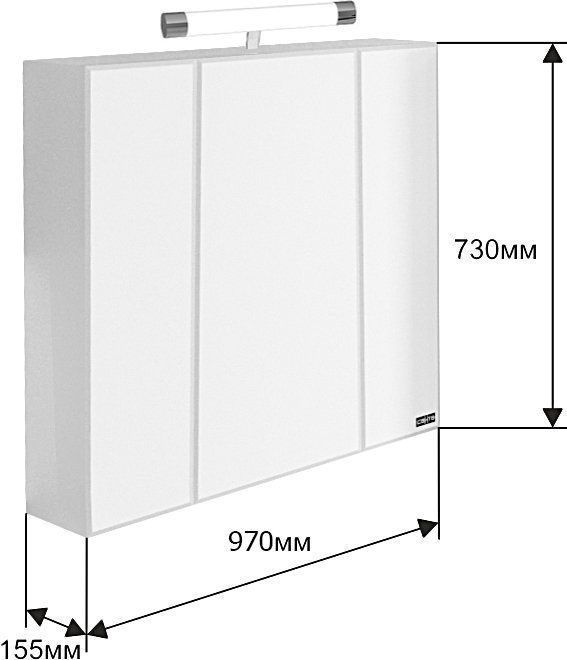 Зеркальный шкаф СанТа Стандарт 113013