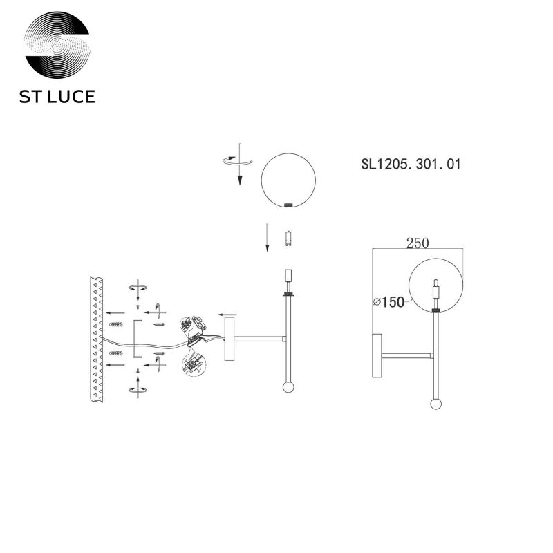 Светильник настенный ST Luce SANDRO SL1205.301.01