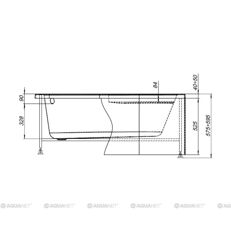 Каркас сварной для акриловой ванны Aquanet Mia140x80 L/R 00246497 фото 5