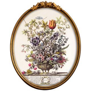 Репродукция на холсте «12 месяцев цветения», версия Февраль, в раме «Тиффани» ByObject  BD-1945823