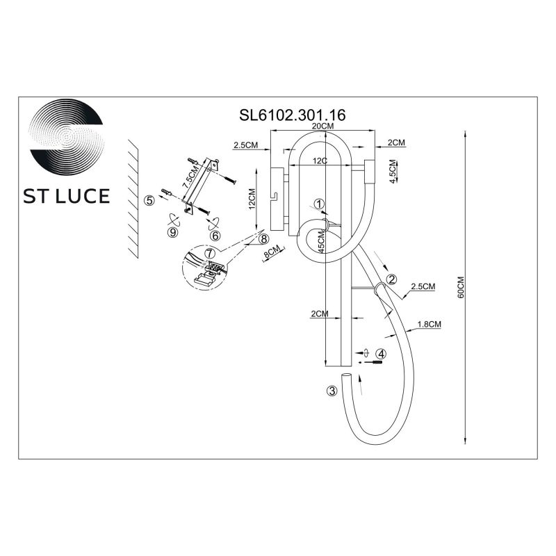 Светильник настенный ST Luce Sagrato SL6102.301.16