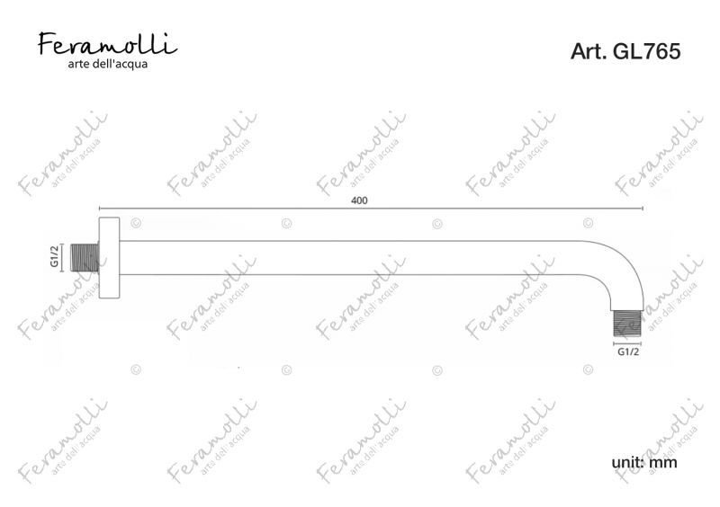 Настенный кронштейн Feramolli Tropicale GL765, золото фото 6