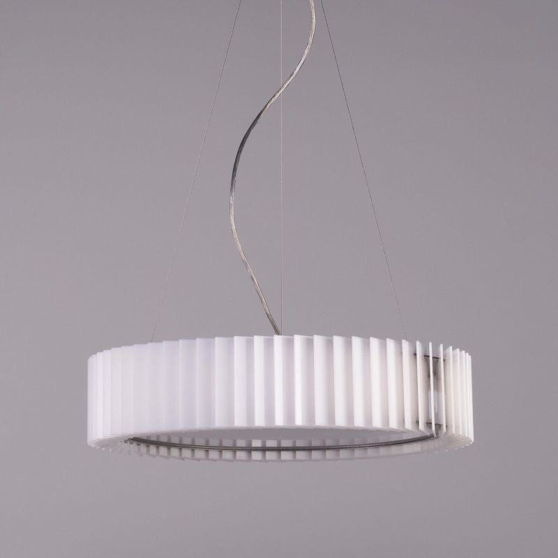 Подвесной светильник Woodled Rotor Chandelier white acrylic , M , на струнном подвесе R-04-M