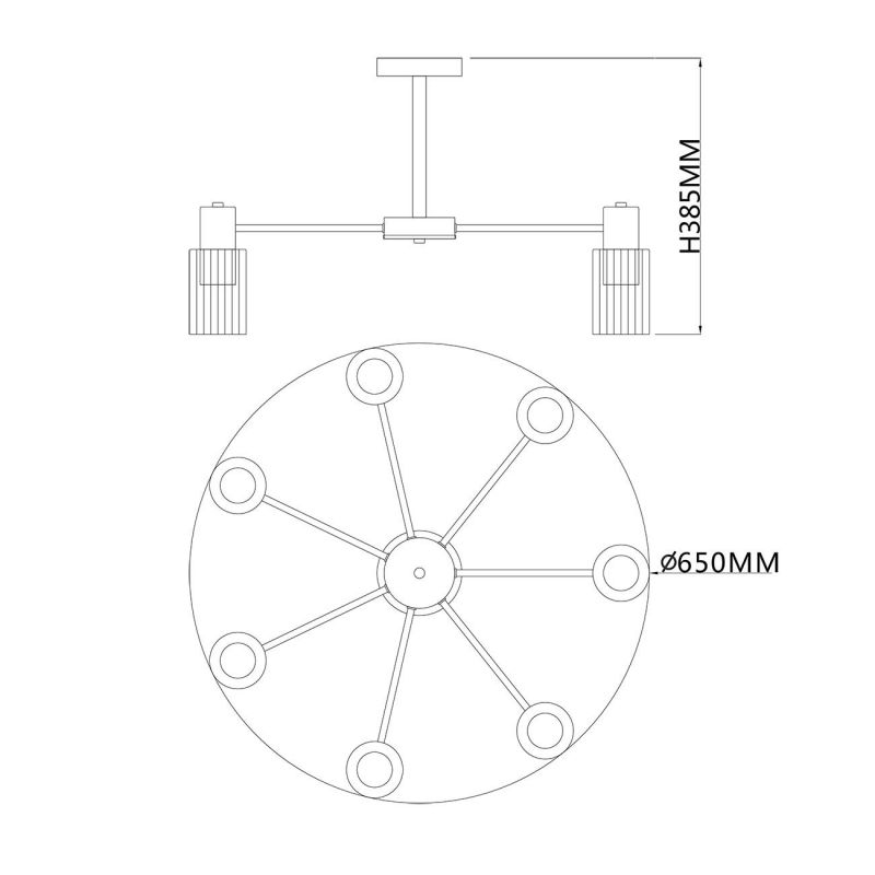 Светильник на штанге Escada 2120/7P E14*40W Gold