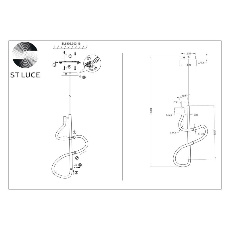 Светильник подвесной ST Luce Sagrato SL6102.303.16