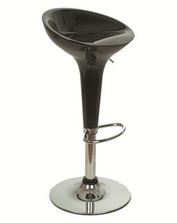 Барный стул Dobrin 1004-LM BOMBA, цвет сиденья черный, цвет основания хром