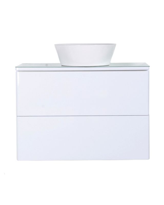 Тумба с раковиной Orange Otto Ot-75TuGLASS+B08-360W 65х76 см фото 1