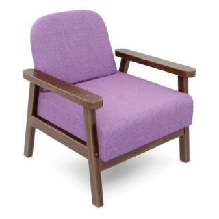 Кресло Флори орех рогожка фиолетовая BD-2283461