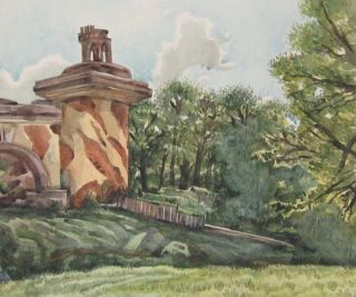 Картина "Вид на башню-руину" Ракутов Сергей