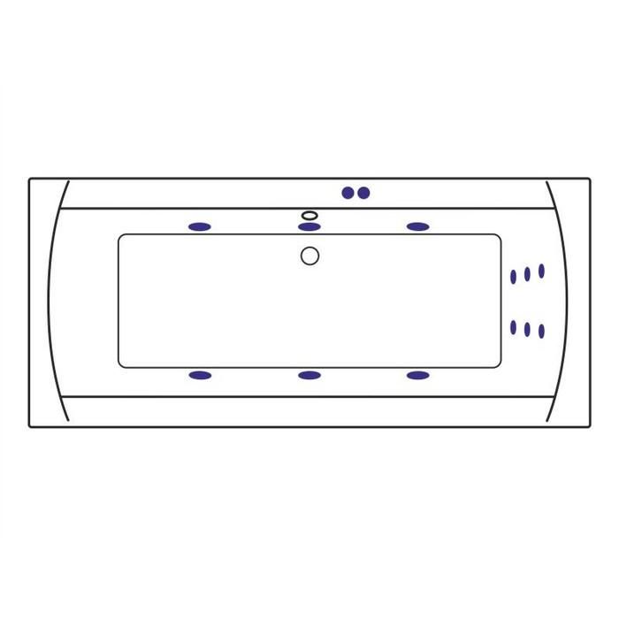 Акриловая ванна Excellent Aquaria Lux WAEX.AQU18.LINE.BR 180x80 с г/м, бронза