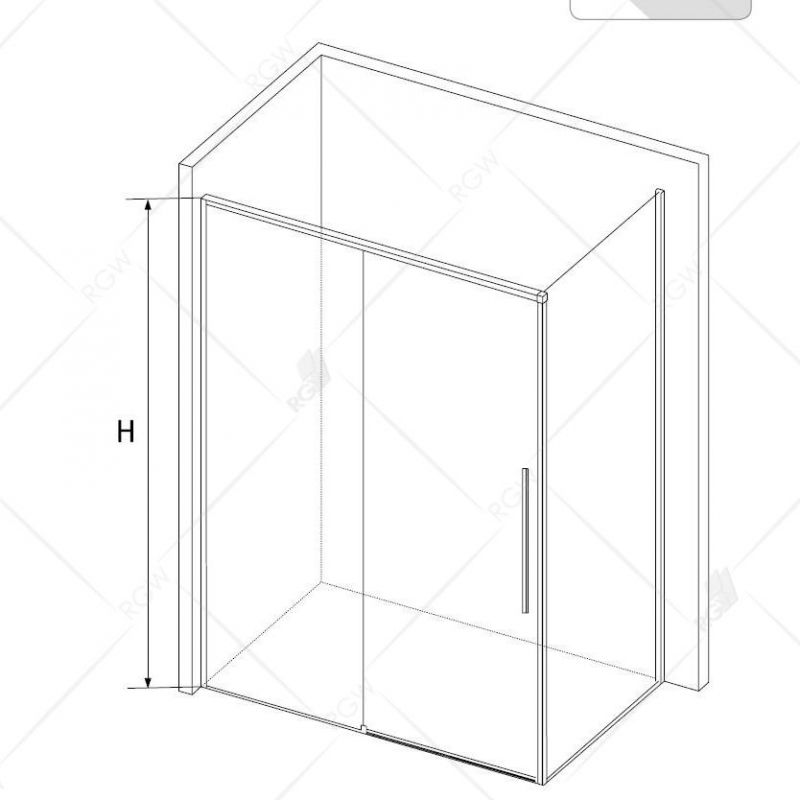 Душевой уголок RGW Stilvoll SV-42G, 80x120 см, профиль золотой, стекло прозрачное фото 3