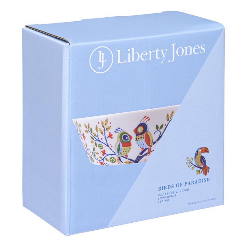 Набор салатников love birds из коллекции birds of paradise в подарочной упаковке,  350 мл, 2 шт. Liberty Jones BD-3013686