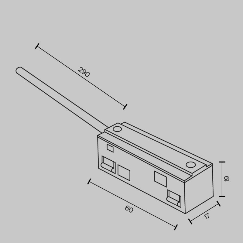 Ввод питания Maytoni Accessories for tracks Exility TRA034B-42W-1