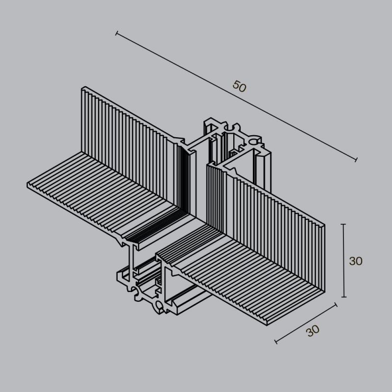 Коннектор угловой внутренний встраиваемый Maytoni Accessories for tracks Levity TRA184ICL-13B