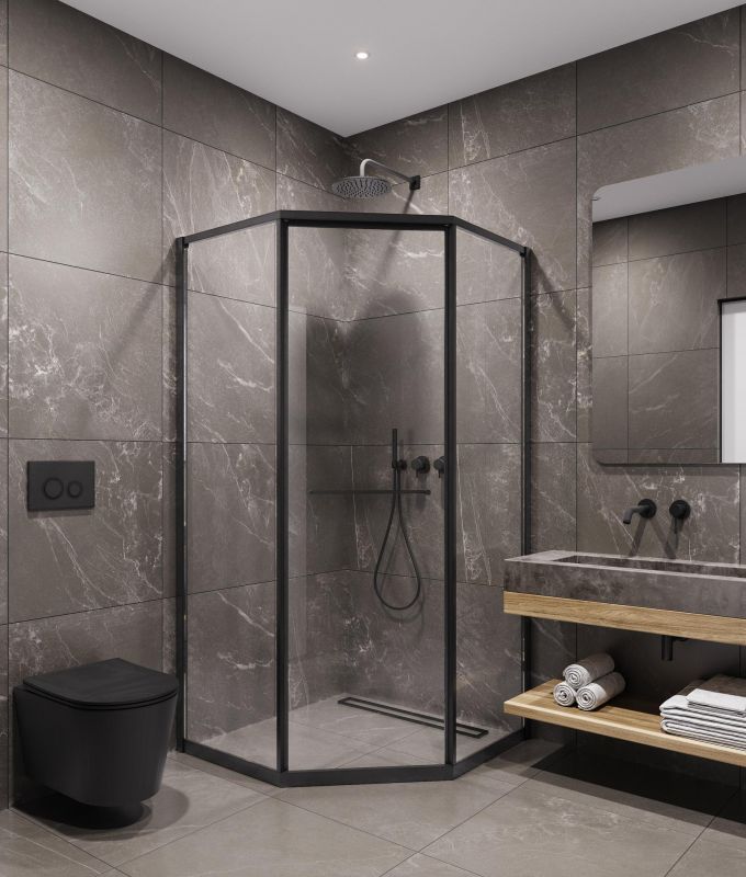 Душевой уголок Timo-S TTSS-100/03C-8L T35L 100x100 L стекло прозрачное / профиль черный фото 2